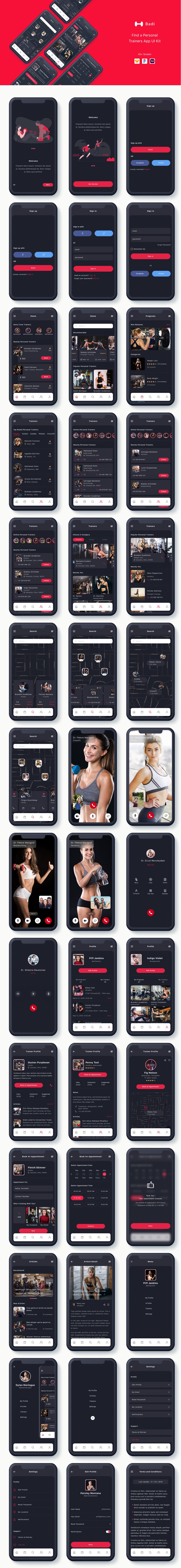 Badi - Find a Personal Trainers App UI Kit - 2