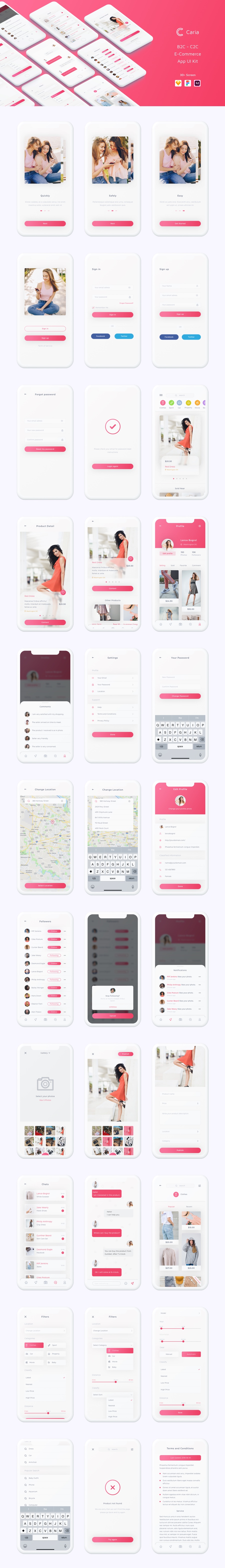 Caria - eCommerce App UI Kit - 2