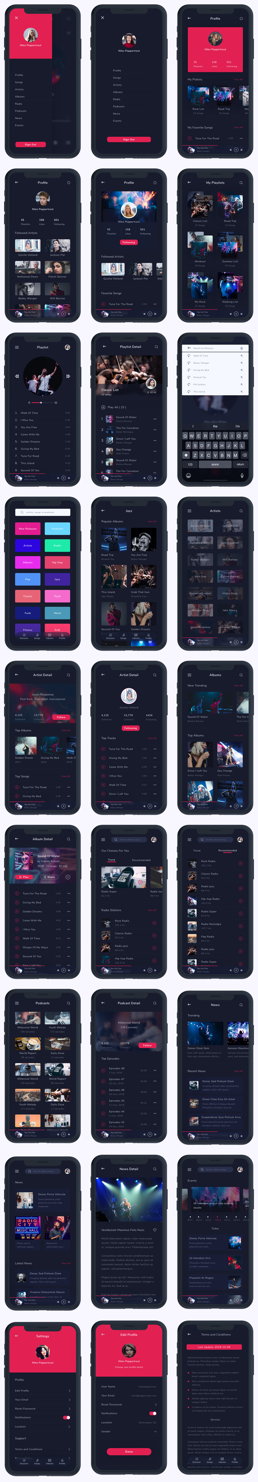 Moart - Music and Podcast App UI Kit - 3